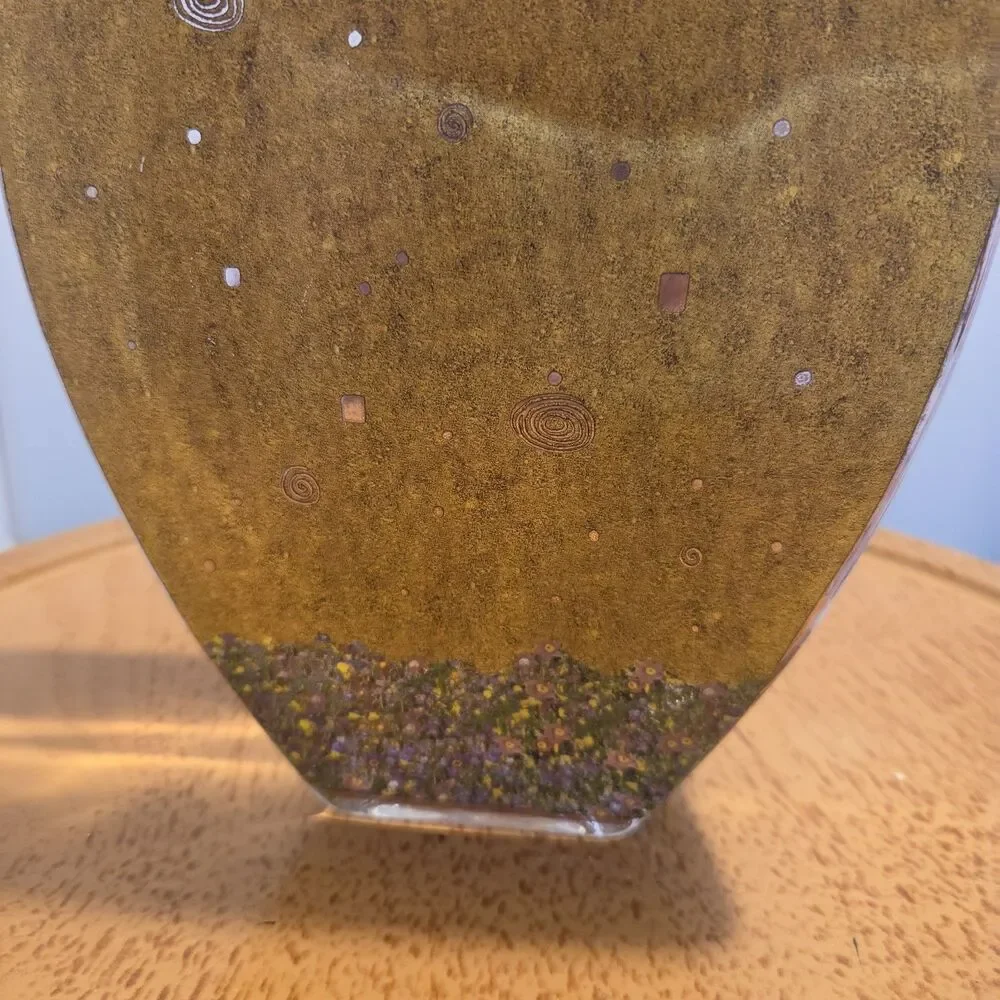 Goebel Artis Orbis Gustav Klimt The Kiss Der Kuss Art Glass Vase 9